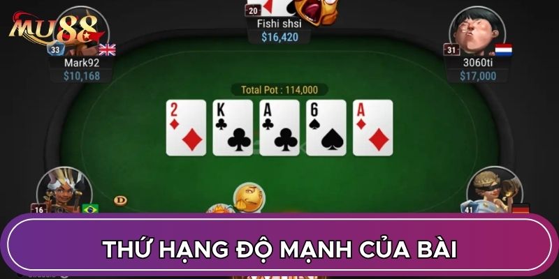 Thứ hạng độ mạnh của bài